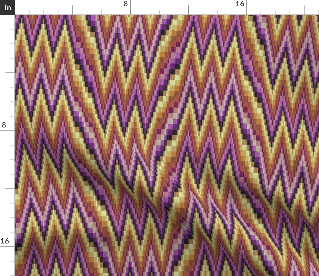 Lavender and Golds Flamestitch Bargello