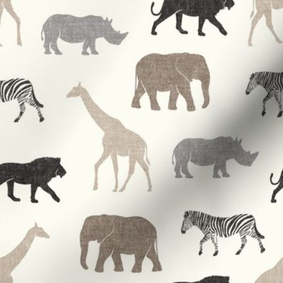 safari animals - neutrals