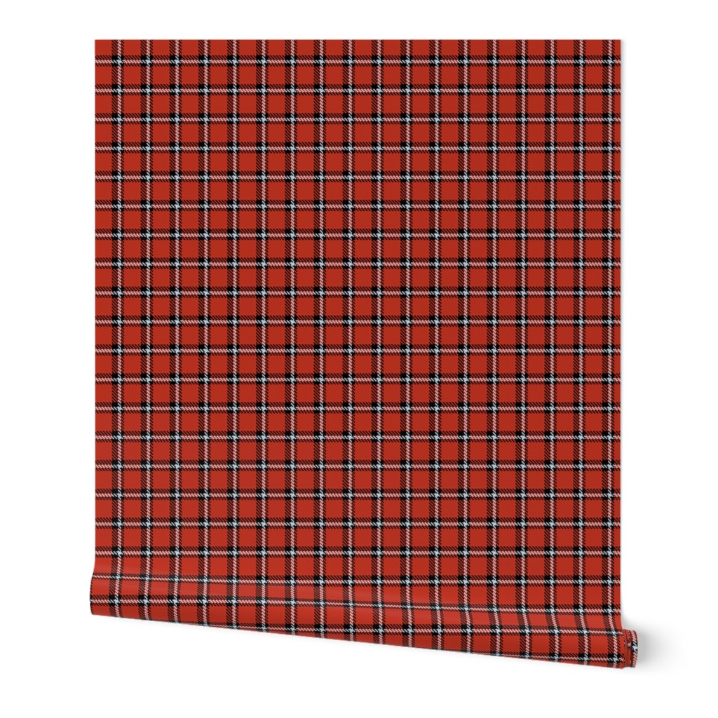 Gray Red Black Boxed Plaid 