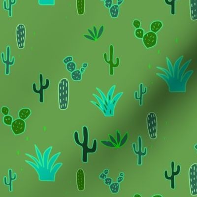 Neon cacti light green