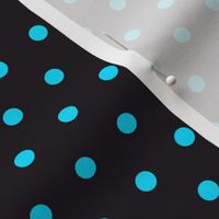 Tiny small polka dots neon blue dog bandana
