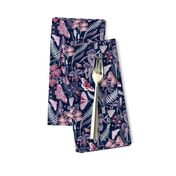 Orchid Botanical Study (navy) small