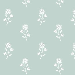 Regency Meadow Floral Dusty Blue // standard