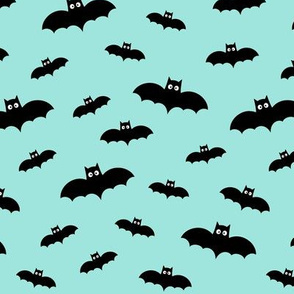 tiny bats pastel teal 60% smaller » halloween