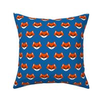 Foxes on blue