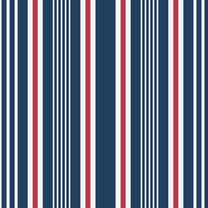 Retro stripes navy blue nautical Wallpaper