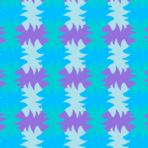 Blue and violet geometric tessellation