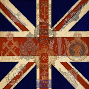 Vintage Union Jack with WWII Insignia