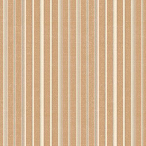 Classy Linen Stripes on Ochre (gold, burnt orange cloth canvas texture)