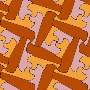Brown and yellow geometry tessellation