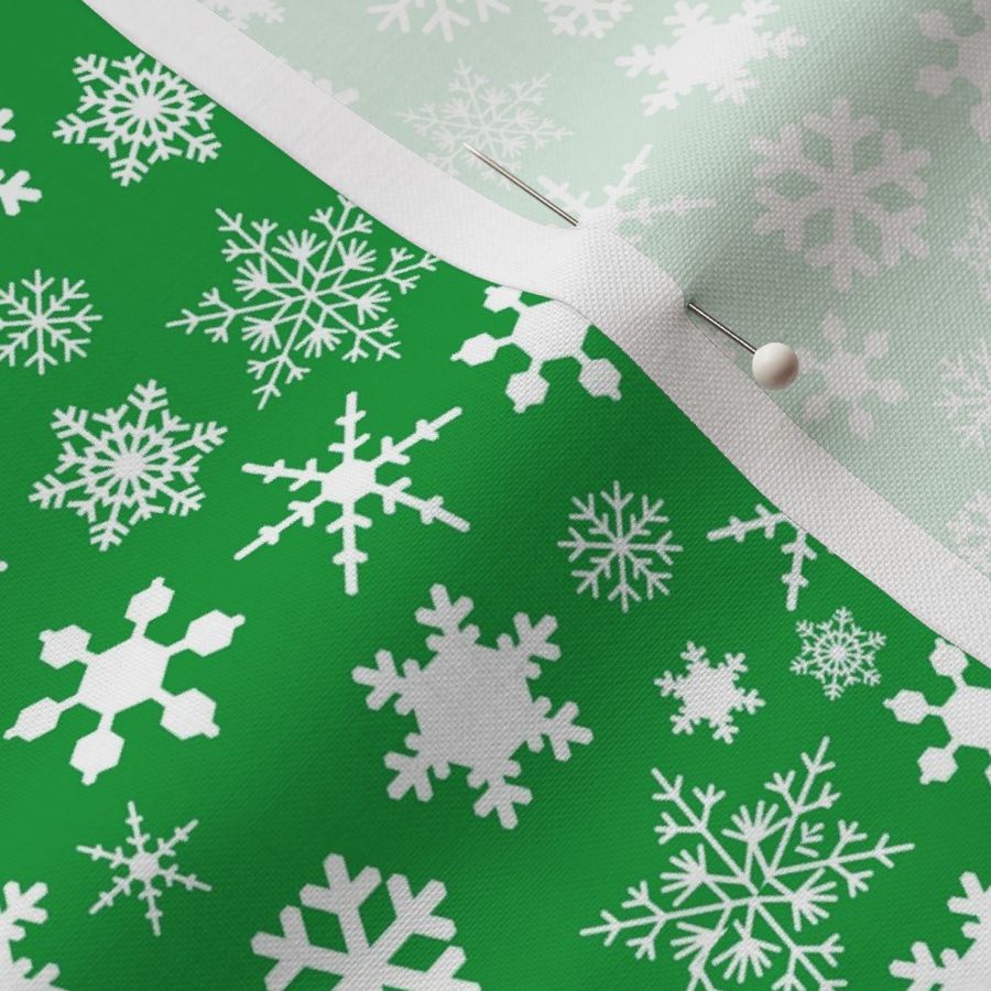 Snowflakes green