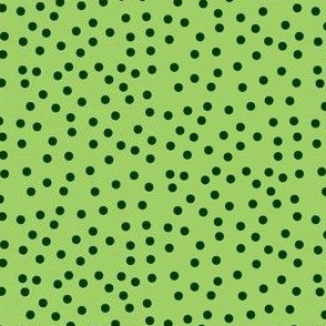Twinkling Dots of Dark Woods Green on Wasabi Green - Medium Scale