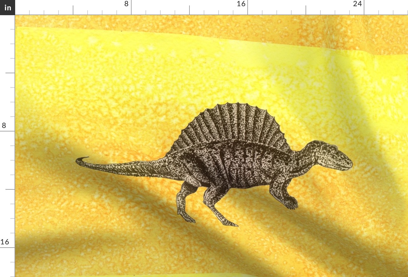Dinosaur illustrated tea towel