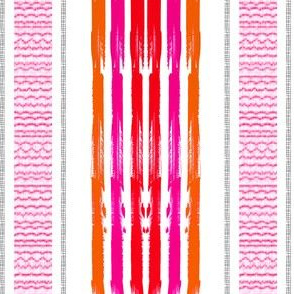 Pink Orange blanket Stripes vertical