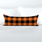 orange and black plaid gingham