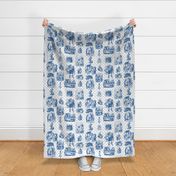 Alice toile blue and white