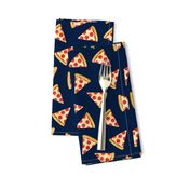 (1.75" scale) pizza slice (navy) food fabric C18BS