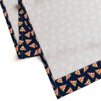 (1.75" scale) pizza slice (navy) food fabric C18BS