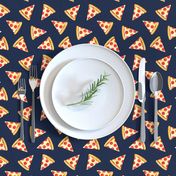 (1.75" scale) pizza slice (navy) food fabric C18BS