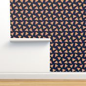 (1.75" scale) pizza slice (navy) food fabric C18BS