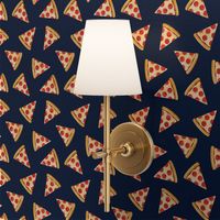 (1.75" scale) pizza slice (navy) food fabric C18BS