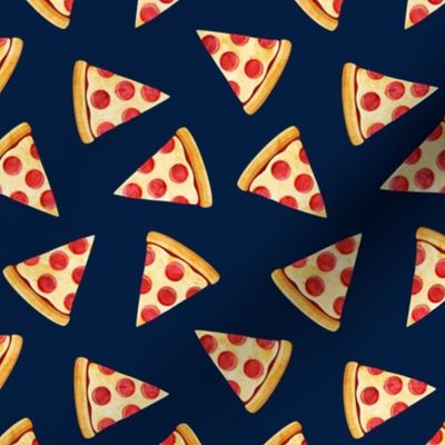 (1.75" scale) pizza slice (navy) food fabric C18BS