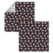 (1.75" scale) pizza slice (navy) food fabric C18BS