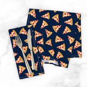 (1.75" scale) pizza slice (navy) food fabric C18BS