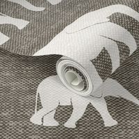 elephants march - taupe