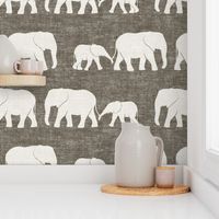 elephants march - taupe