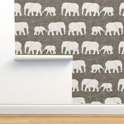 elephants march - taupe