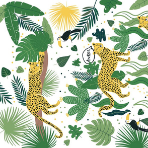 Who is hiding in the Jungle? Tea Towel