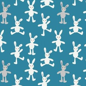 Bunny on turquoise