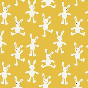 Bunny on yellow