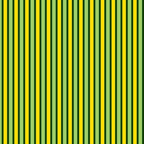 Spring Garden Stripes (2) with Dark Woods Green, Wasabi Green and Daffodil Yellow - Small Scale