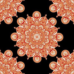  fortune  mandala dark rust