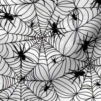 spiderwebs - black on  white