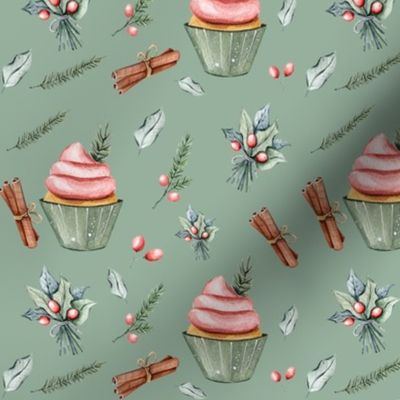 6" Festive Cupcakes // Envy Green