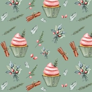 6" Festive Cupcakes // Envy Green