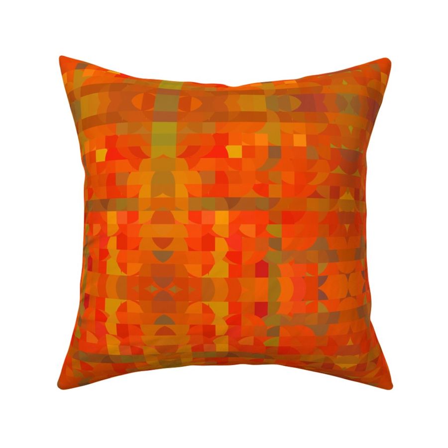 Bright Orange and Green Geometric