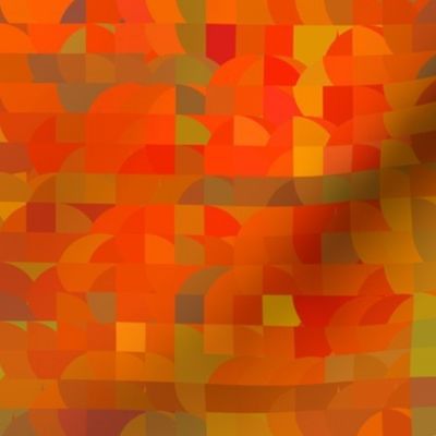 Bright Orange and Green Geometric