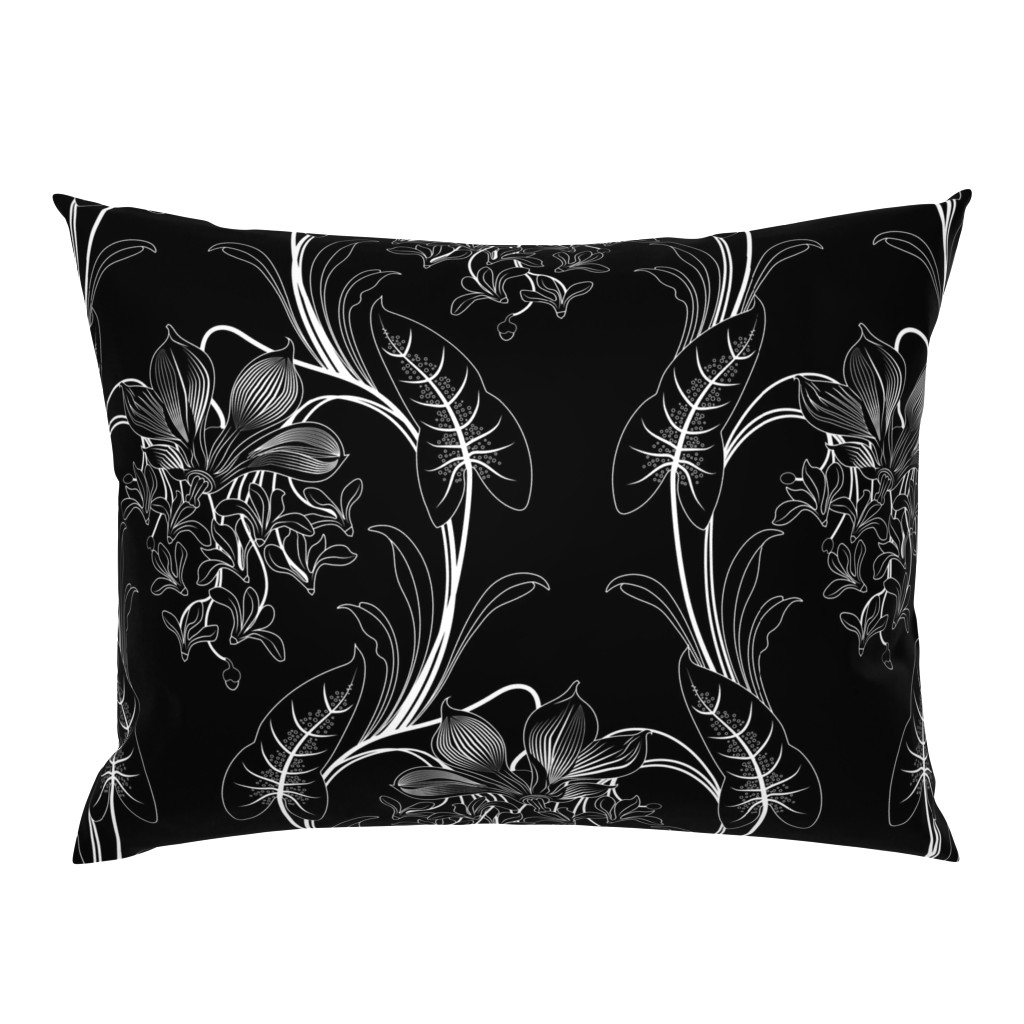 Art Nouveau Floral Pattern (Black)