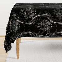 Art Nouveau Floral Pattern (Black)