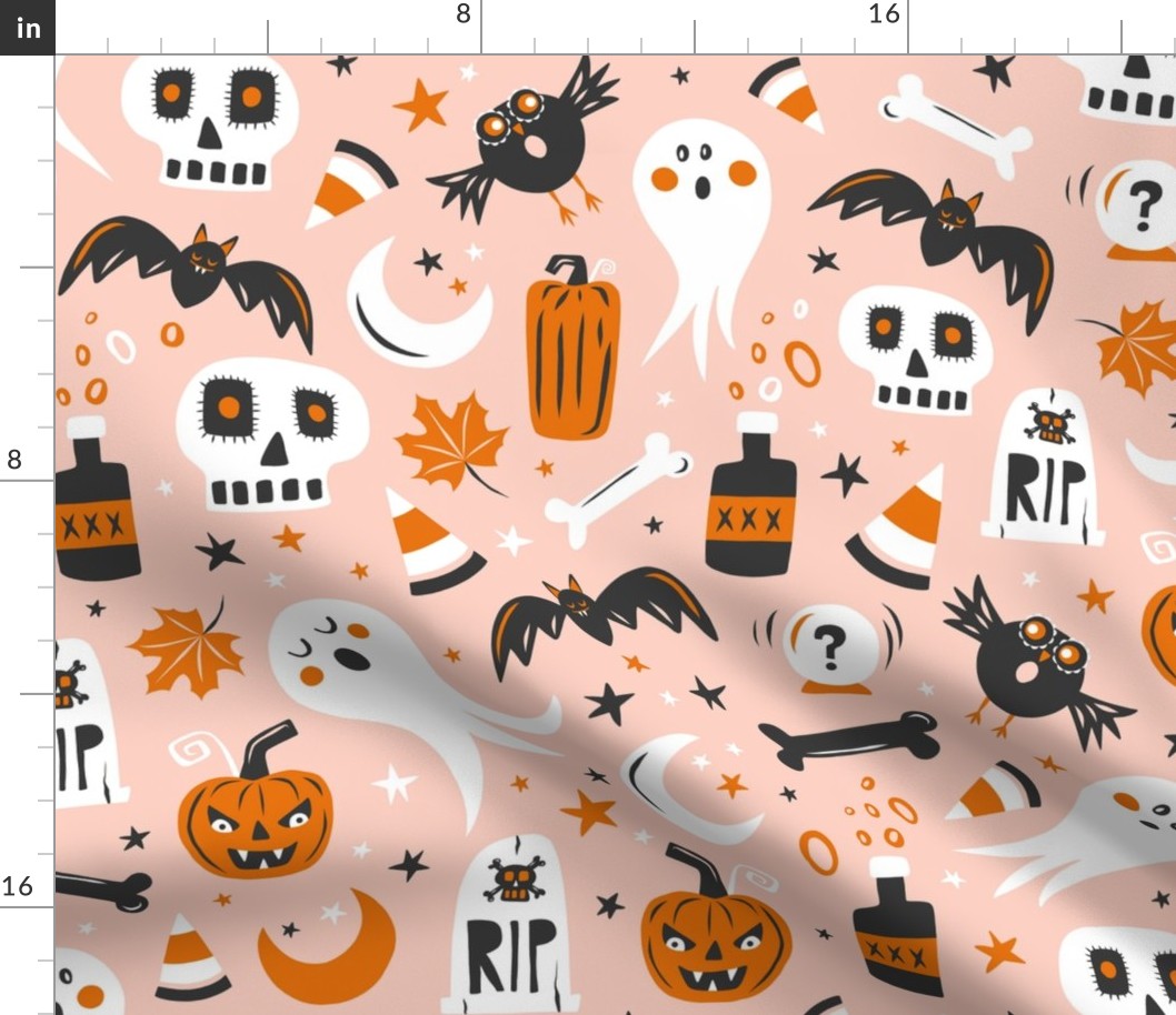 Halloween Haunting - Blush Pink Large Scale