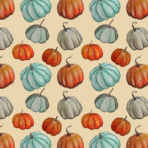 Pumpkin Fabric, Wallpaper and Home Decor