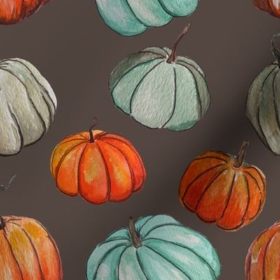 Autumn Pumpkin Patch // Dark Grey