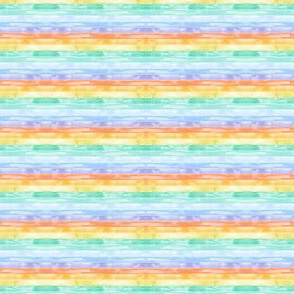 (extra small scale) watercolor rainbow stripes C18BS