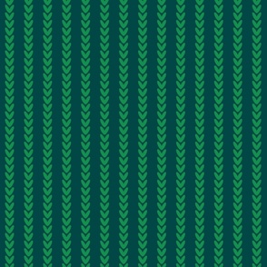 Christmas green knit stripes