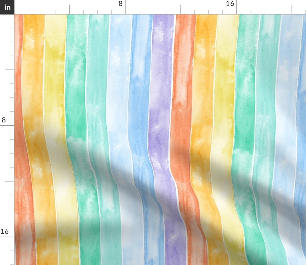 watercolor rainbow stripes C18BS (90)