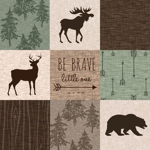 No antler Be Brave Quilt- custom